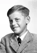 Sonen Hallberg. 14 augusti 1945. Bokhandlare G. Hallberg, Bergsgatan 49, Gävle.