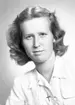 Fröken Margareta Brynte, Södra Ringvägen 2, Gävle. 8 september 1945.