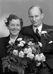 Brudpar Simon Mattsson, Åbyggeby. 1945.