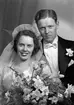 Brudpar Sivert Larsson, Enköping. 30 mars 1946.