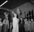 Gefle Jultomtar, julfest. 16 december 1951. Frk. Ljung,
Brändströmgatan 10, Gävle