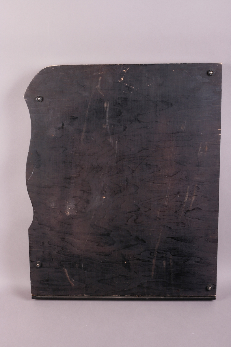 Rektangulær korpus i svartmalt tre. Buet sarg på høyre side, sett forfra. Et anheng er påskrudd nederst på instrumentet, og beskytter strengefestet. Dekor i form av to paralelle linjer går langs ytterkanten på lokket. Stemmestokk og stol i øvre kant. Blomstermotiv på lokket, over lydhullet. Etikett inne i lydhullet; blå bokstaver på hvitt papir. 

Citeren har sju akkorder: F, C, G, D, A, E, H. Totalt 64 strenger. Tersen i hver akkord kan endres ved hjelp av en spake som kan løftes opp. Dermed kan man spille i både dur og moll.