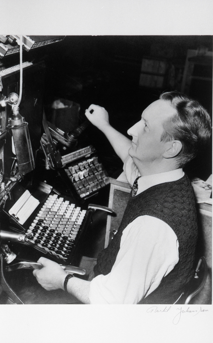 "FT-natt" (Falköpings tidning). Från utställningen "Falköping i bild" 1952.