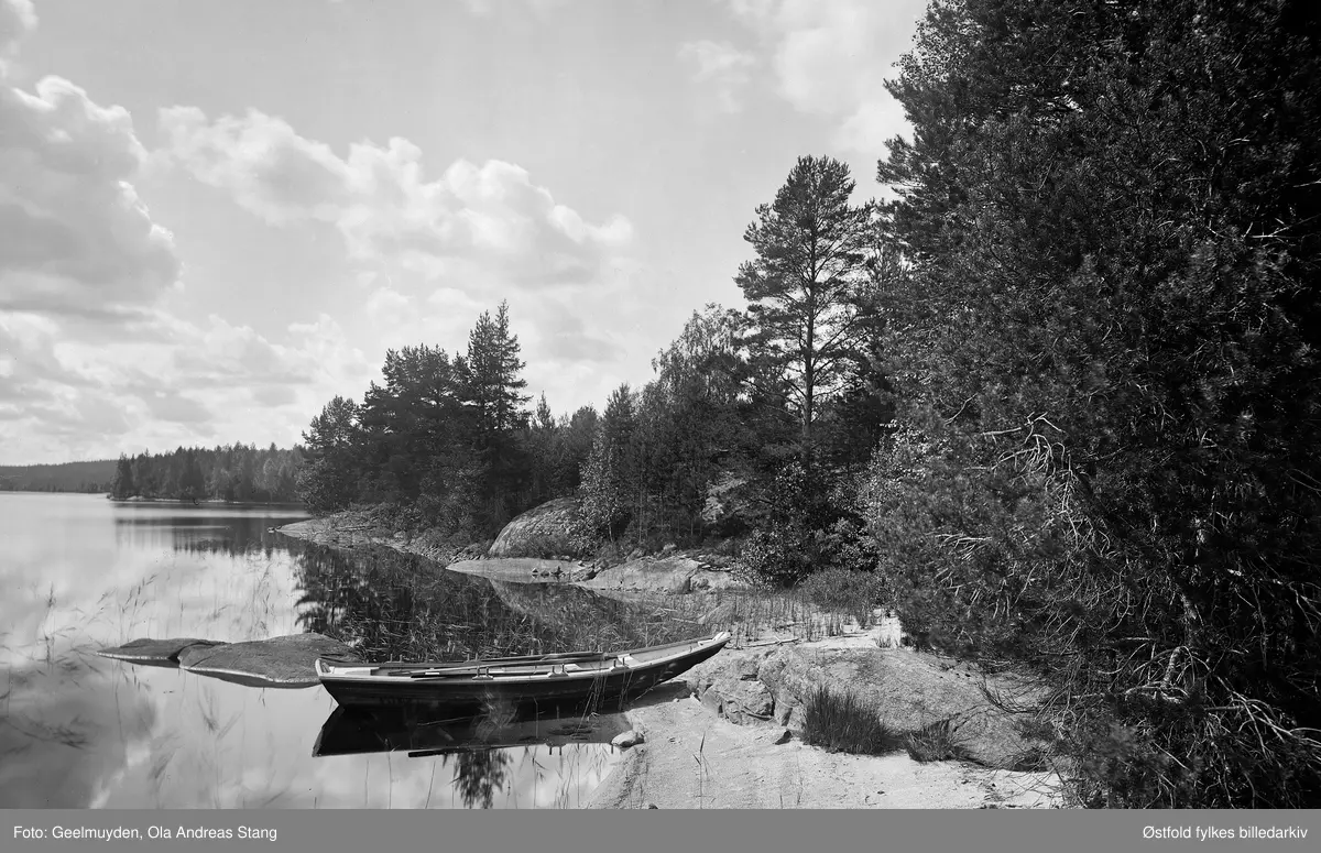 Rømsjøen i Rømskog, ca. 1890.