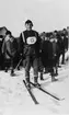 Gottfrid Nicklasson, hemmansägare och skidåkare från Sandviken. Han var aktiv inom Sandvikens GK på 1920-talet. Bilden tagen vid DM-tävlingar i Sandviken 1925.