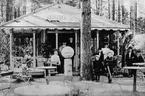Gävle stad  Väster, Stadsträdgården.
Paviljong i Stadsträdgården, början av 1900-talet.