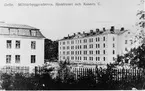 Militärbyggnaderna, sjukhuset och kasern C.
Gefle