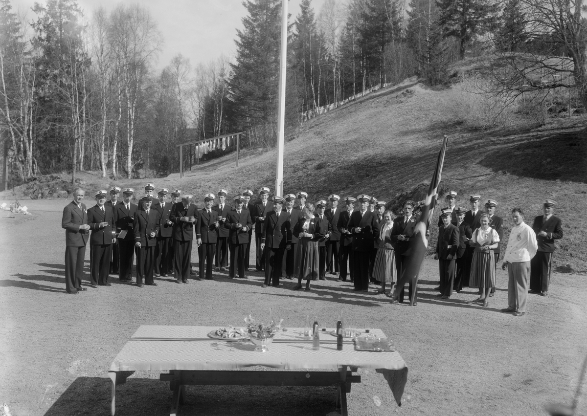 Løkken Musikkorps ved direktørboligen på Løkken.