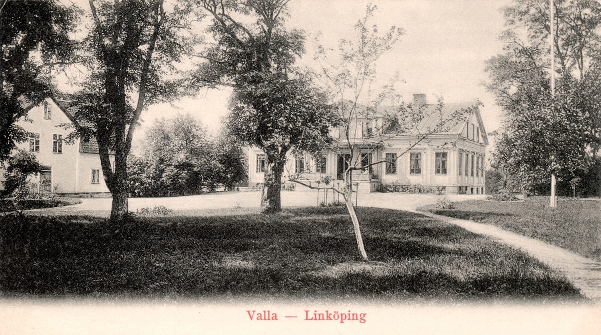 Bildtext: Valla-Linköping.
Valla gård ligger vid universitetsområdet.