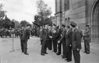 Karlsborga museum invigs av kung Gustav VI Adolf samt överste Ingemar Bratt, S2, den 25/8 1962.