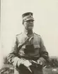 Porträtt av soldat vid officerskursen 1916-1917 militärhögskolan Karlberg.