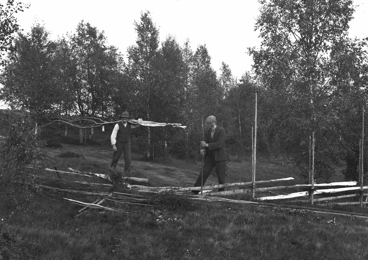 "Värmland, Jösse hd, Mangskog sn, Bjurbäcken. Gärdsgårsdsgärdning."