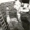 Kalmar Slott. Yttre borggården NV vid grävning för VAO. December - 68.
