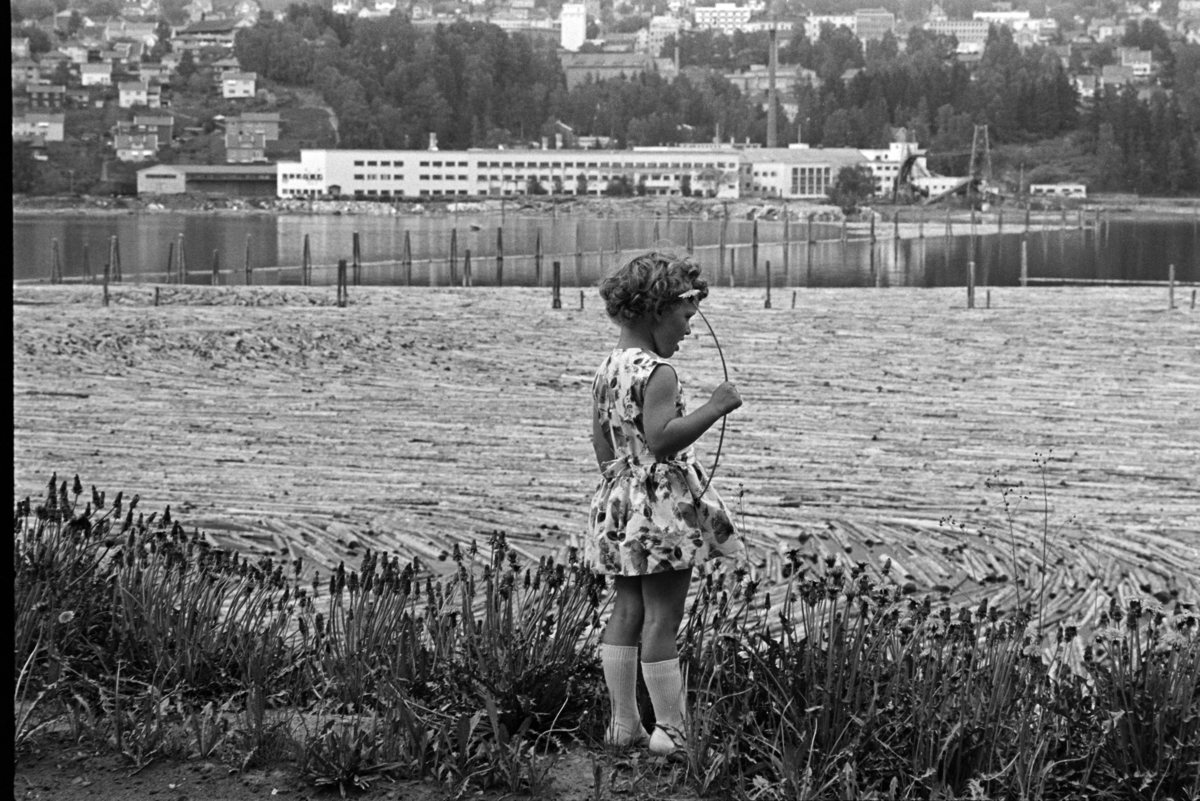 Tømmer,  fløting, Lillehammer.
