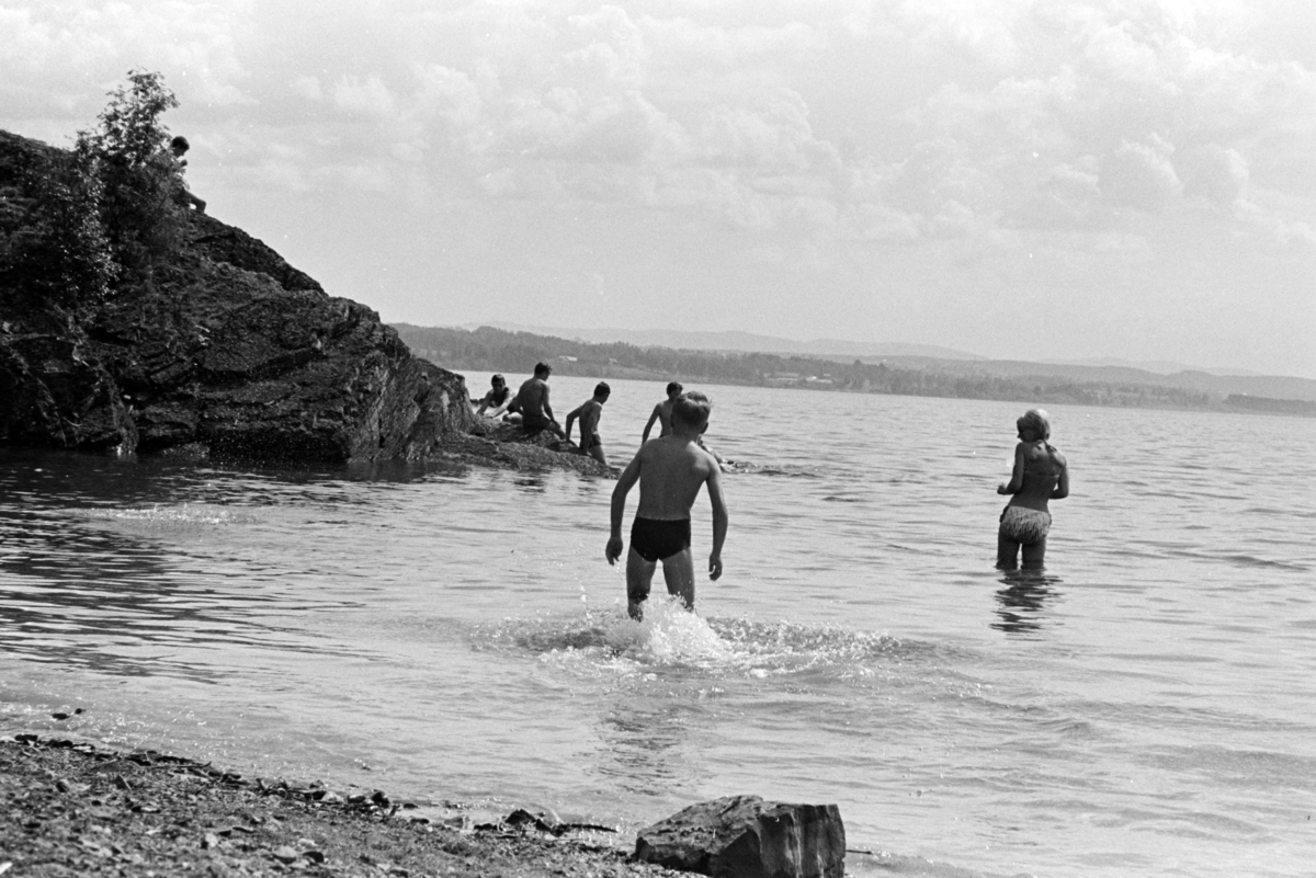 Badeliv, Geiteryggen, Domkirkeodden,Mjøsa, Hamar.