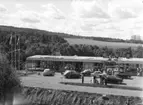 Nybygge på Madängen i Huskvarna, Bensinstationen Mobil den 11 september 1962.