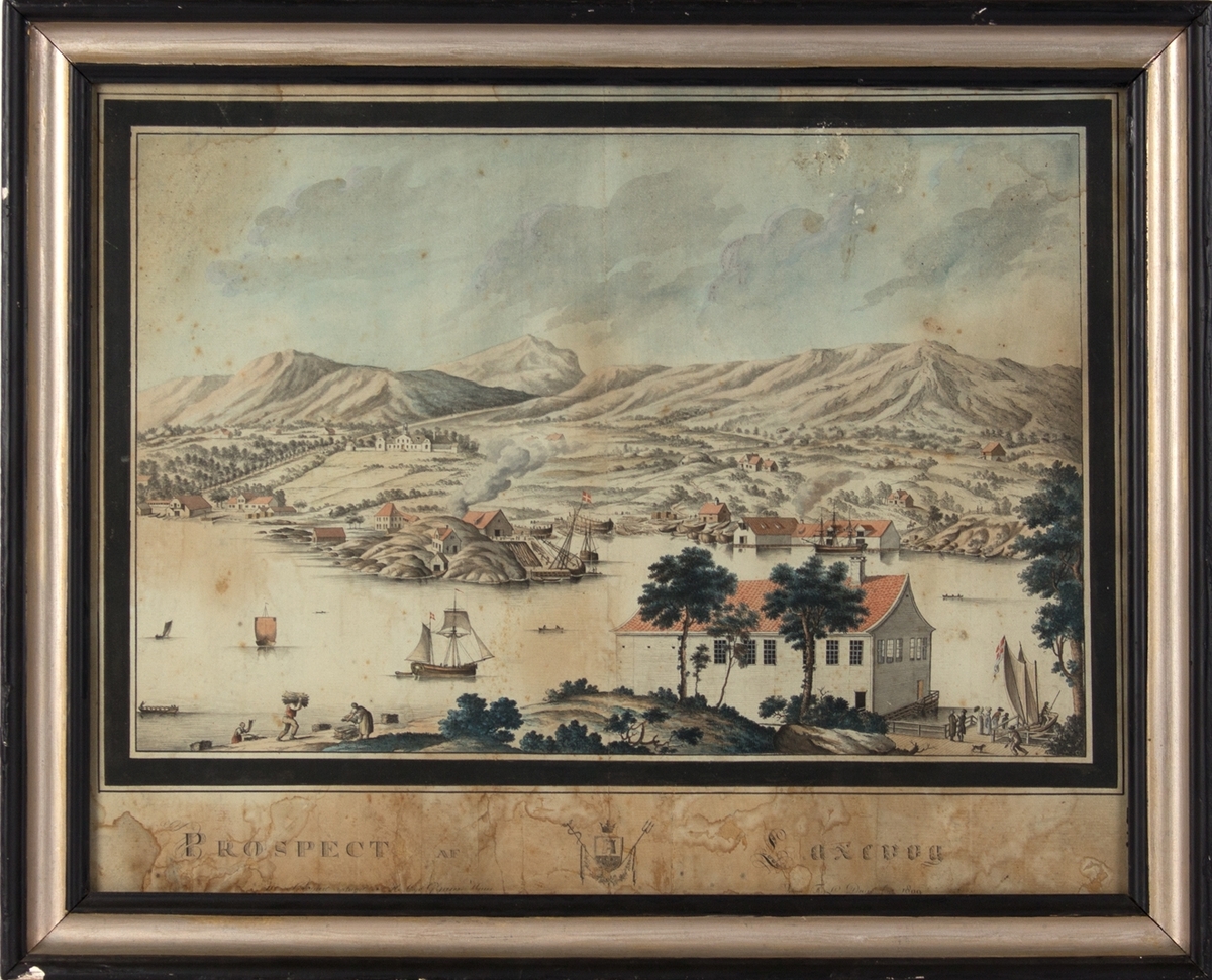 Prospect af Laxevaag, Grans hus og Graneverftet omkring 1809