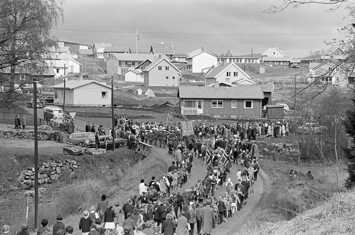 17.mai 1965, barnetog, skoletoget, Sælidvegen, Ridabu, Vang H.