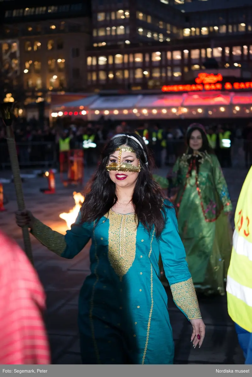 Eldfesten, Persiskt nyår, i Kungsträdgården i Stockholm 2017.