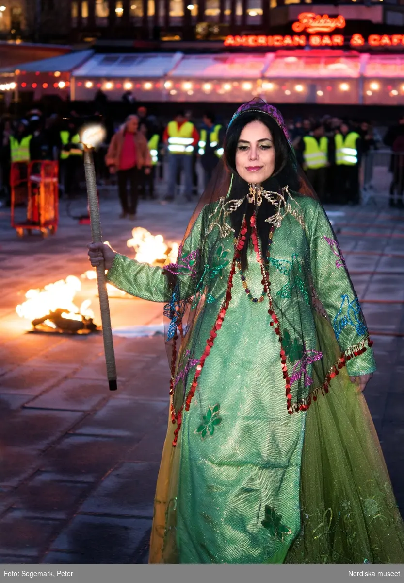 Eldfesten, Persiskt nyår, i Kungsträdgården i Stockholm 2017.