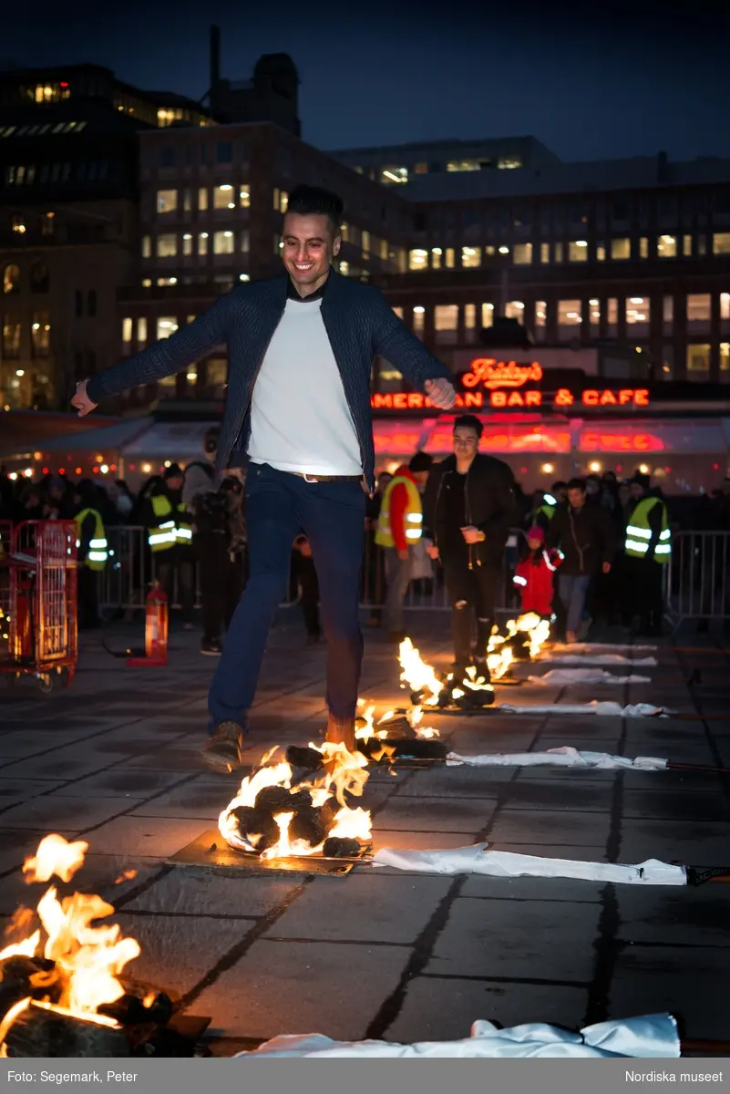 Eldfesten, Persiskt nyår, i Kungsträdgården i Stockholm 2017.