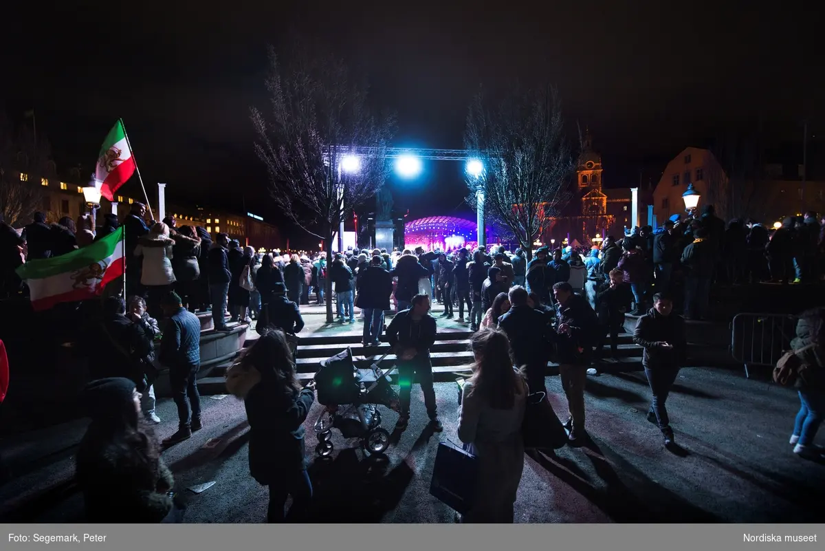 Eldfesten, Persiskt nyår, i Kungsträdgården i Stockholm 2017.