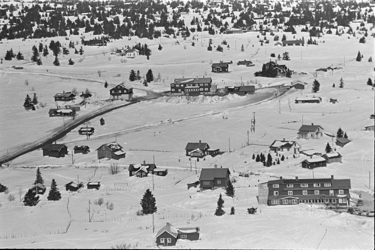 Sjusjøen, området rundt Gråten, flyfoto.