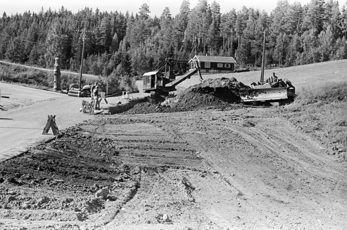 Graving,Hedmarkstoppen,Alhaug, bulldoser,gravemaskin