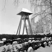 Ny klockstapel vid Krematoriet.
21 januari 1956.