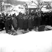 Jordfästning av de omkomna vid Ställdalsolyckan.
23 januari 1956.