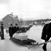 Jordfästning av de omkomna vid Ställdalsolyckan.
23 januari 1956.