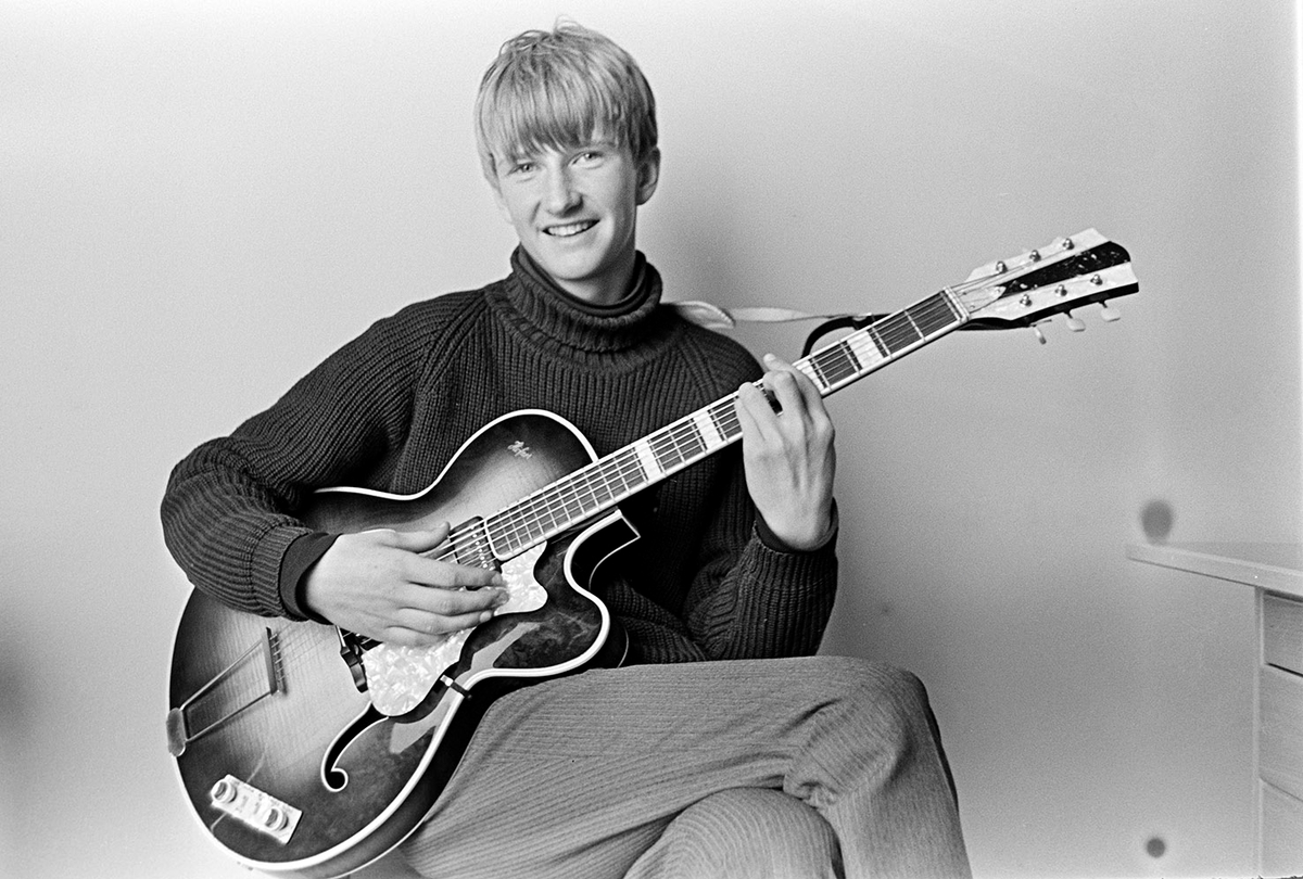 Ener ungdomsskole, Vang H. Musikkgruppa 1966/67, elevportrett, Knut Frøisadal, gitar,