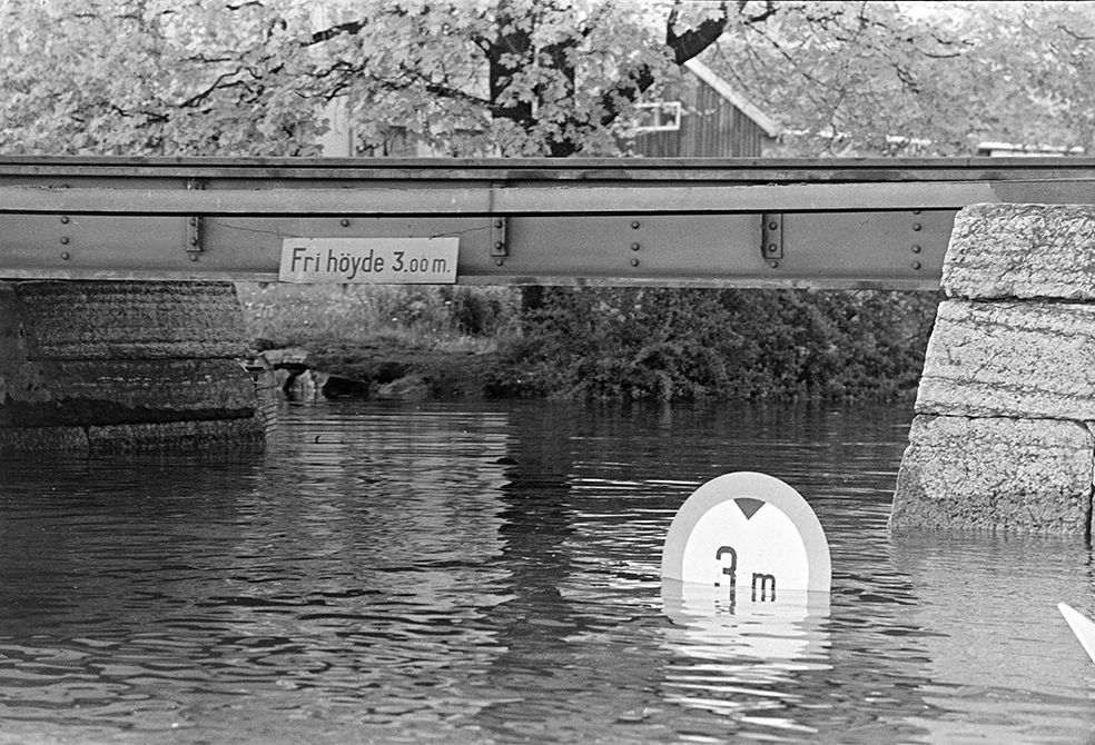 Flom i Mjøsa, 1967, Hamar brygge, oversvømmelse, undergang,trafikkskilt,