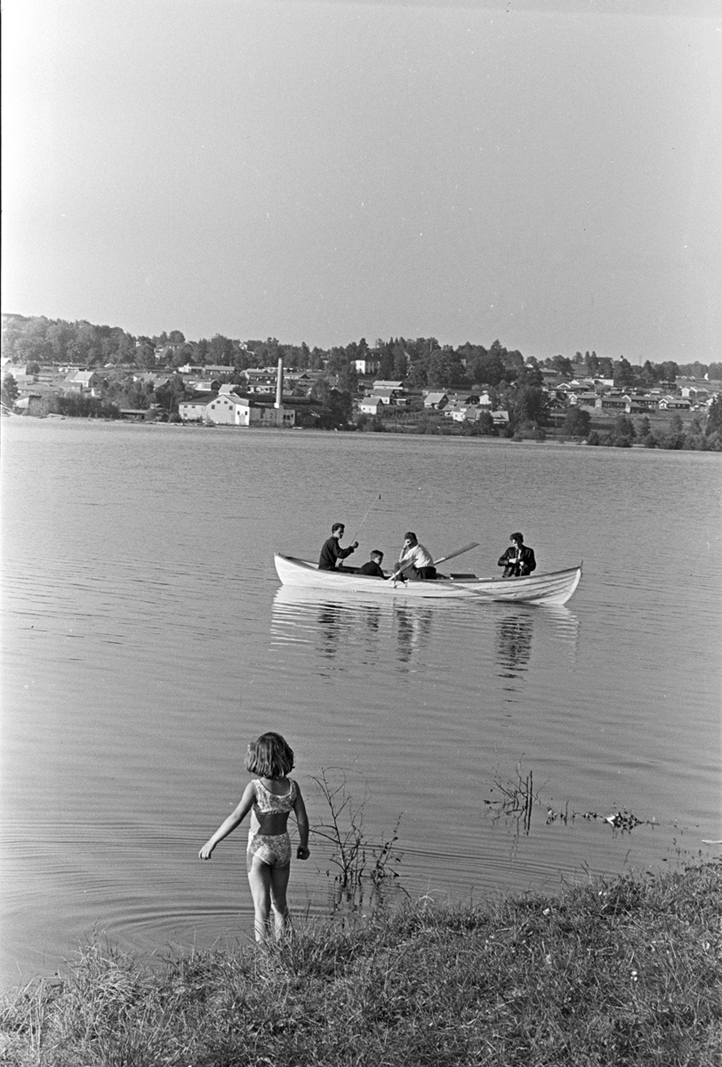 Åkersvika, fiskere, fritidsfiske, Mjøsa, robåt,