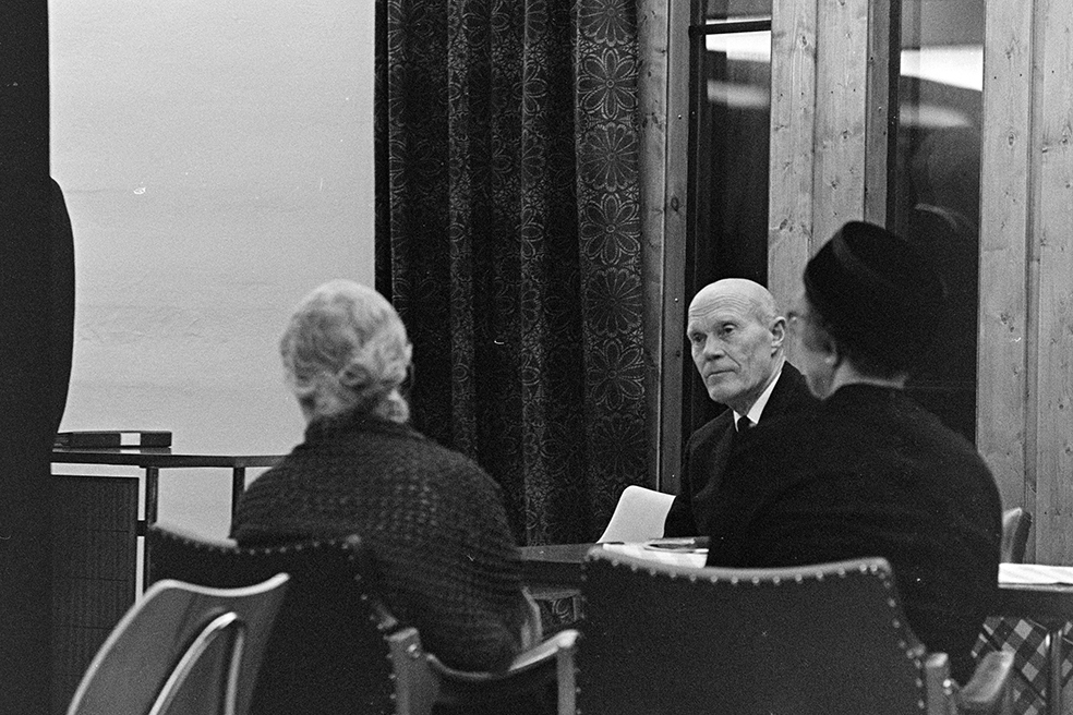 Forfatter Tarjei Vesaas, kulturkveld i Vang Samfunnshus,