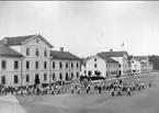 Infanterivolontärskolan Karlsborg, senare rekrytskolan för infanteriets off- och res.off. Aspiranter 1878 - 1927. Fotot taget omkr 1880. Volontärskolans å Carlsborgs kaserner på 1880-talet.