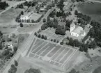 Flygfoto över Påskallaviks kyrka.