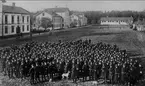 Infanterivolontärskolan Karlsborg, senare rekrytskolan för infanteriets off- och res. off. Aspiranter 1878 - 1927. Träd och buskar börjar att växa.