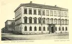 Gamla läroverket, numera stadshus. Byggt 1834-35, efter ritning av C.F. Sundvall.