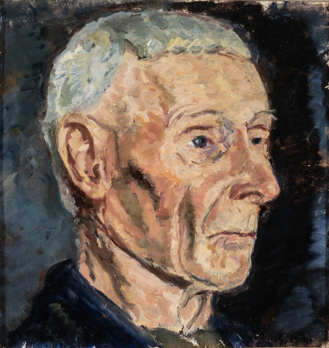 Bryststykke, en profil, av faren Knut Gjesme