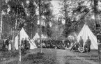 Ingenjörkårens övningar i bivack på Vaberget 1904.