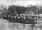 Ingenjörkårens övningar, broslagning vid våta graven år 1910.