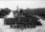 Karlsborg slutvärnet. Gruppbild ing 2 vid västra paradplatsen år 1915.