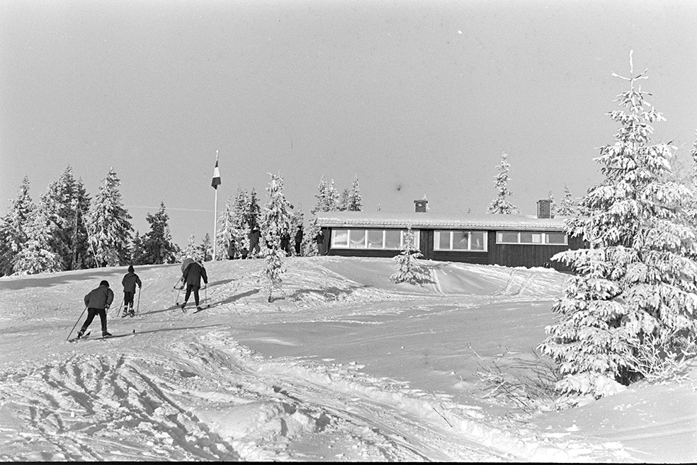 Skitur i Vangsåsen, skiløper, vinter, Lageråkvisla.