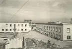 Kalmar Tändsticksfabrik. Portvaktstuga och kontorsbyggnad från  1950-talet.