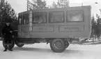 Första bussen mellan Mackmyra och Gävle. 1925.