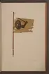 Avbildning i gouache föreställande fälttecken taget som trofé av svenska armén. Det avbildade standaret finns bevarat i Armémuseums samling, för mer information, se relaterade objekt.