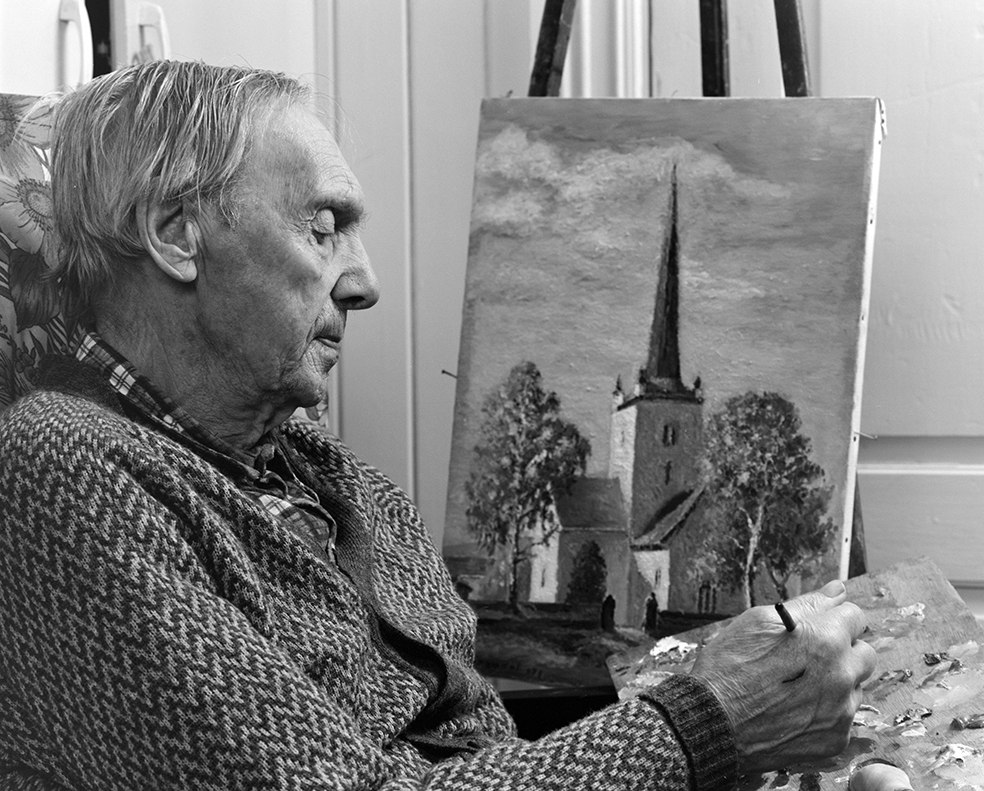 Ringsaker, Kjosdalen, Hamborg i Ulvegutua, kunstmaler Even Framdal , 