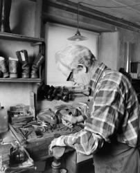 Skomaker Kristian Helgesen, Løten. Skomakerverksted,