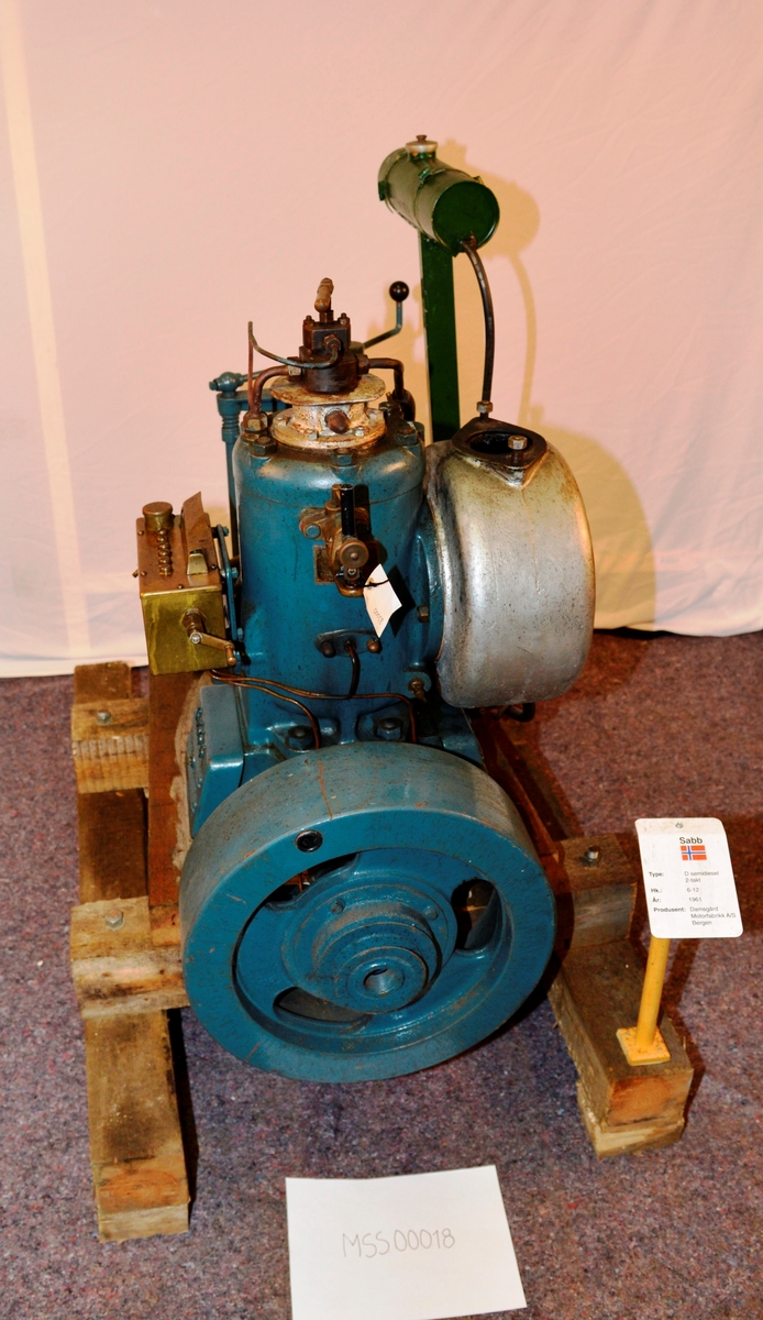 2-takters Sabb semidiesel type D. 6-12hk.